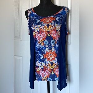 Style & Co. Pretty Blue Sleeveless Top Sz Petite XL